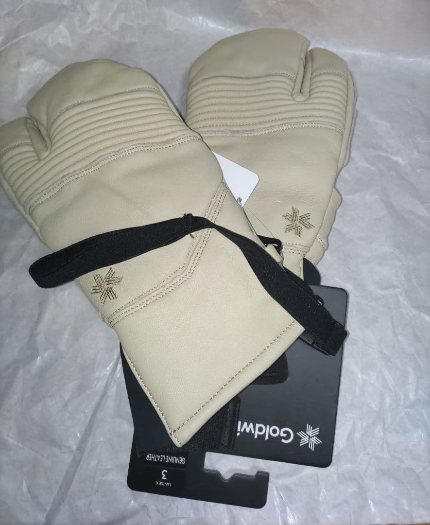 d新品タグ付 25/26 GOLDWIN Leather 3-fingerグラブ