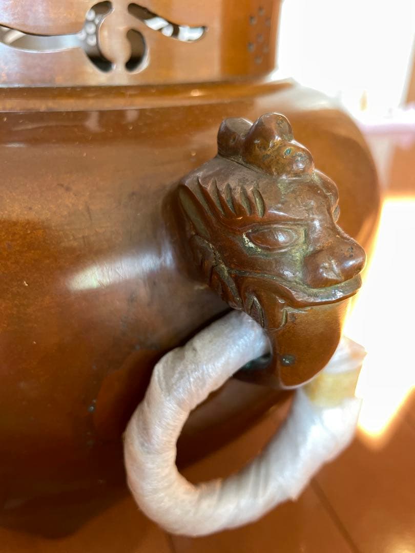 風炉 茶釜 唐銅鬼面風炉釜 敷板 底瓦 茶道具 お点前道具