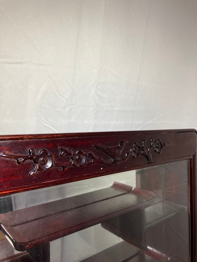 【Y1004】飾り棚 唐木 中国 古美術 アンティーク ビンテージ 鏡 壁掛け