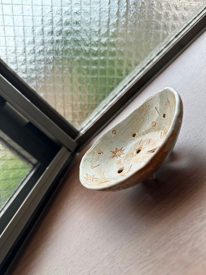 鹿児島睦　月　星　器　置物　器