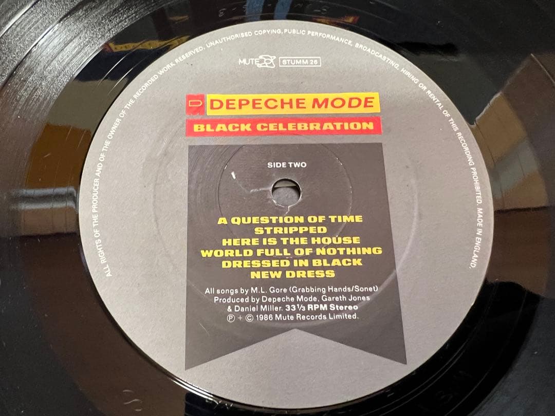 Depeche Mode ブラック・セレブレーション LP洋楽P-13279