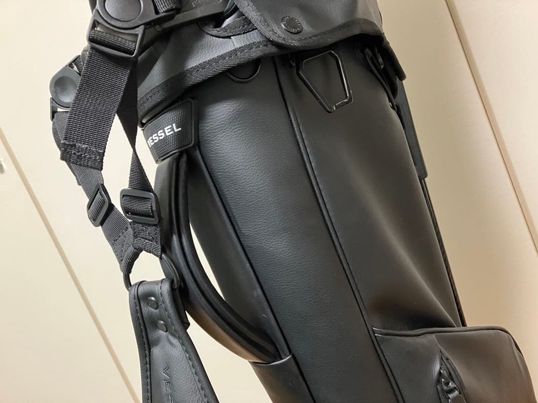 VESSEL ブラック ゴルフバッグ 7.5型