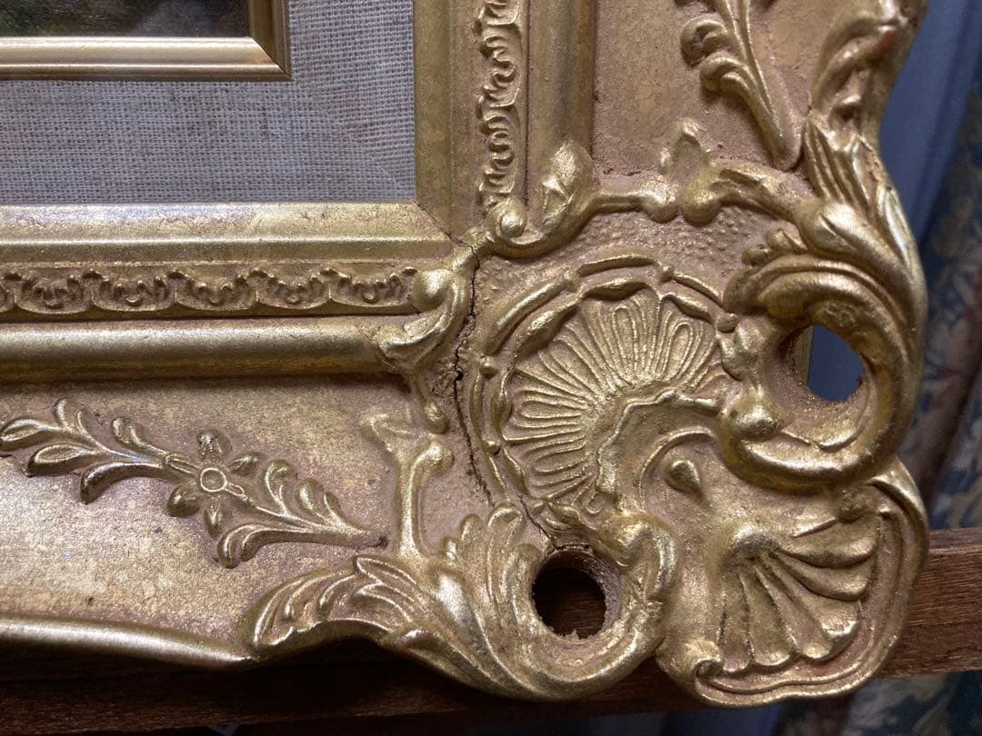 油彩　油絵　真筆　外国風景　[有名作家ワーグナー] サイン有　Ｆ６号