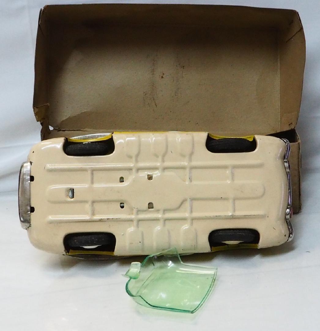 旭玩具【メルセデス ベンツ300SLR黄】ブリキtin toy car自動車箱付