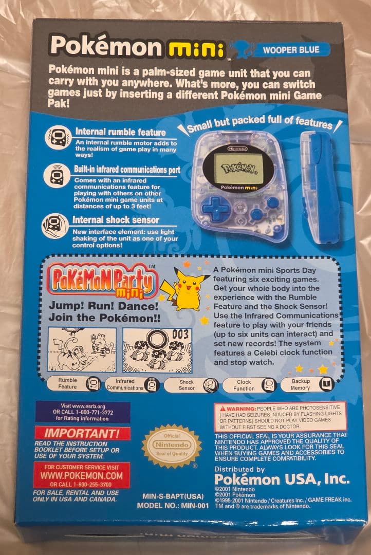 ポケモンミニ MIN-001 米国版 Pokemon Mini 本体