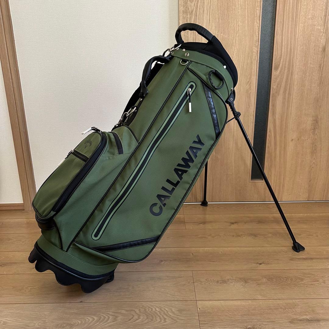 美品 CALLAWAY キャディバッグ 9.5型 スタンド カーキ SS22JM