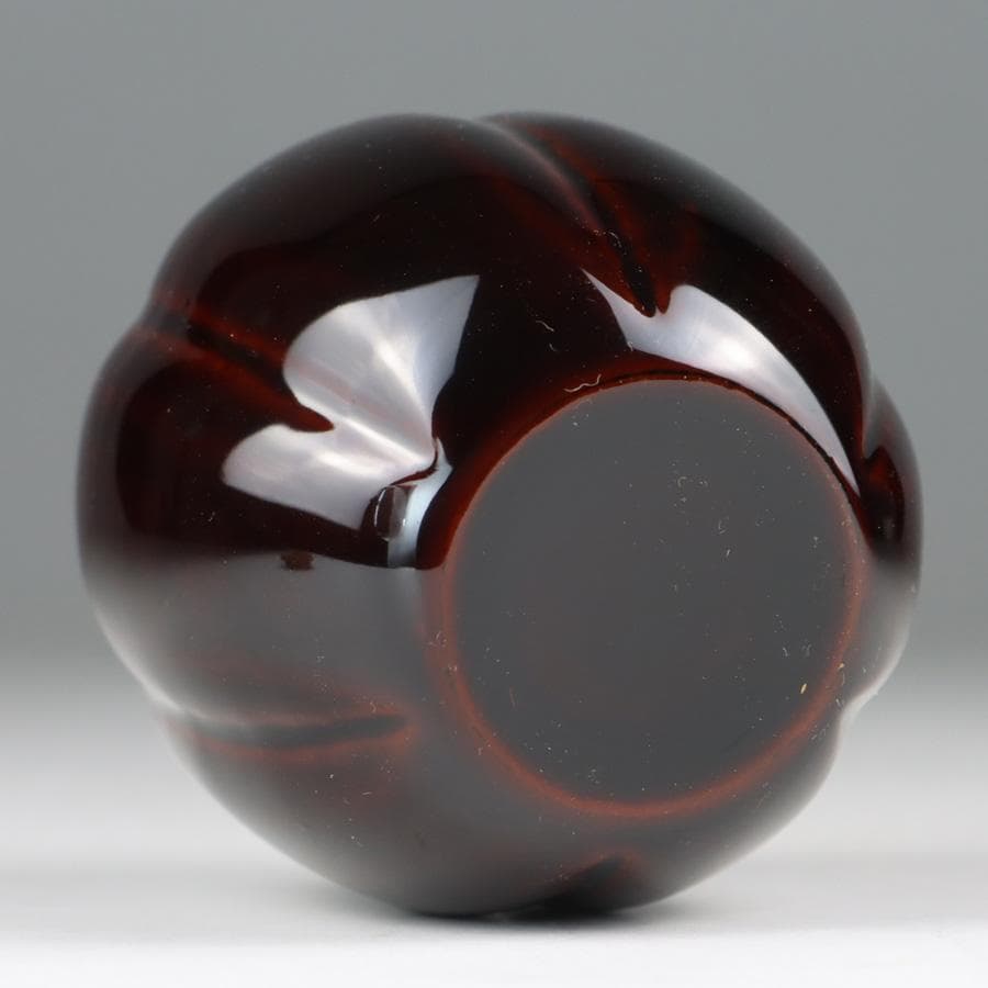 Y2888-3 茶道具 中村宗悦 如心斎好写 阿古陀茶入 共箱・仕覆 　　＃13