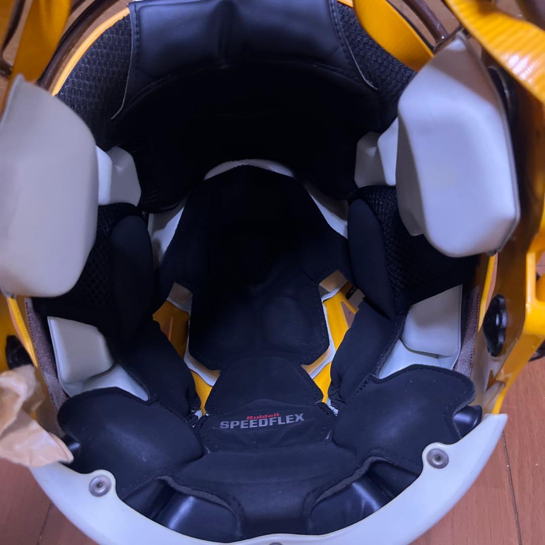 Riddell speed flexアメリカンフットボールヘルメット 黄色 L