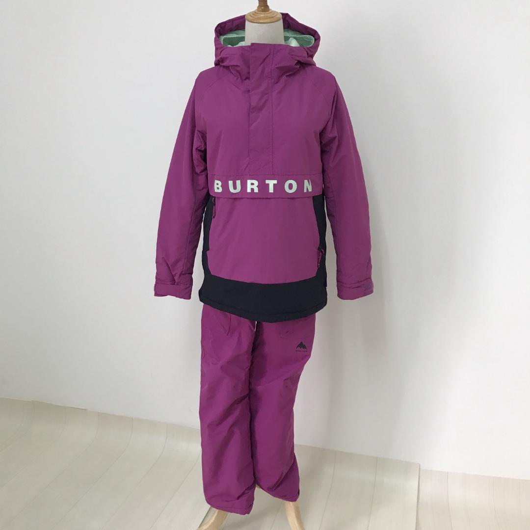 【美品】バートン　スノーボードウェア　キッズ　上下セット　むらさき　子供用Ｌ