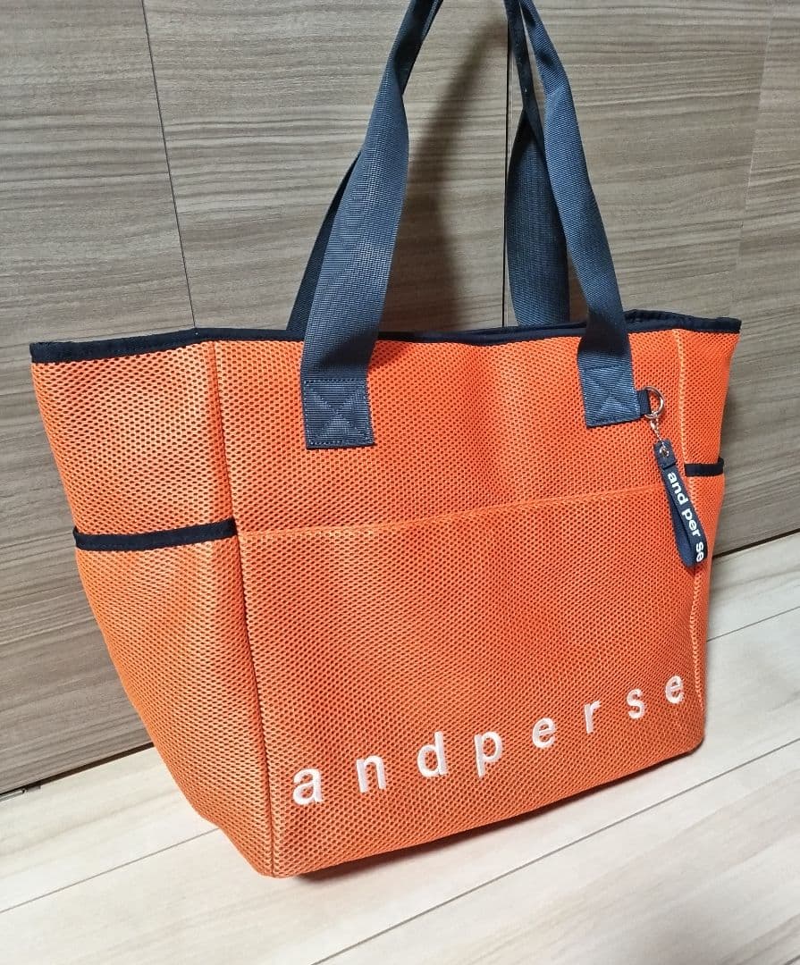 超美品★and per se★BIGトートバッグ・メッシュユーティリティバッグ