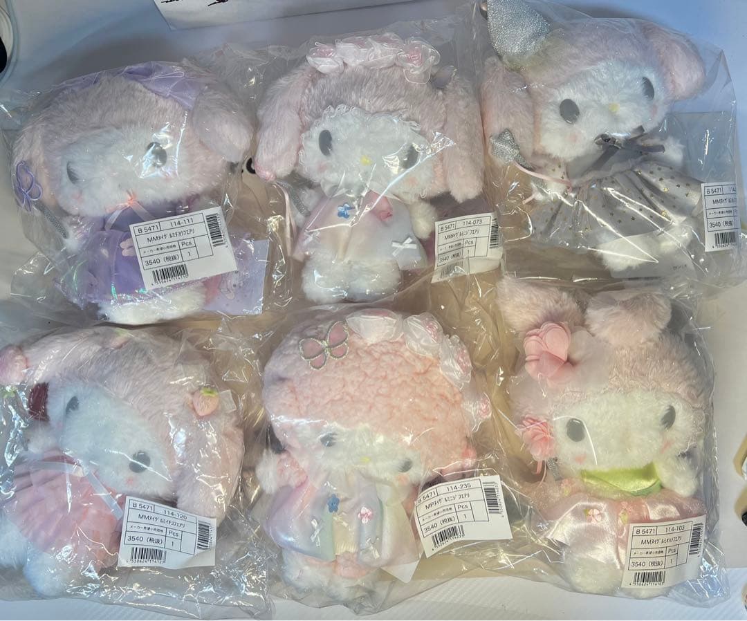 サンリオ　マイメロディ 50thアニバーサリーショップぬいぐるみ　6点セット