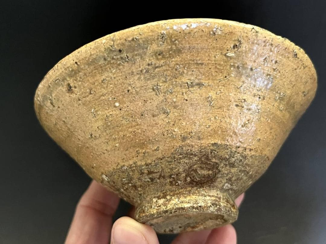 茶碗■清水六兵衛 古京焼 京、古清水 夏茶碗 古いお茶道具 仕覆 時代物 骨董■