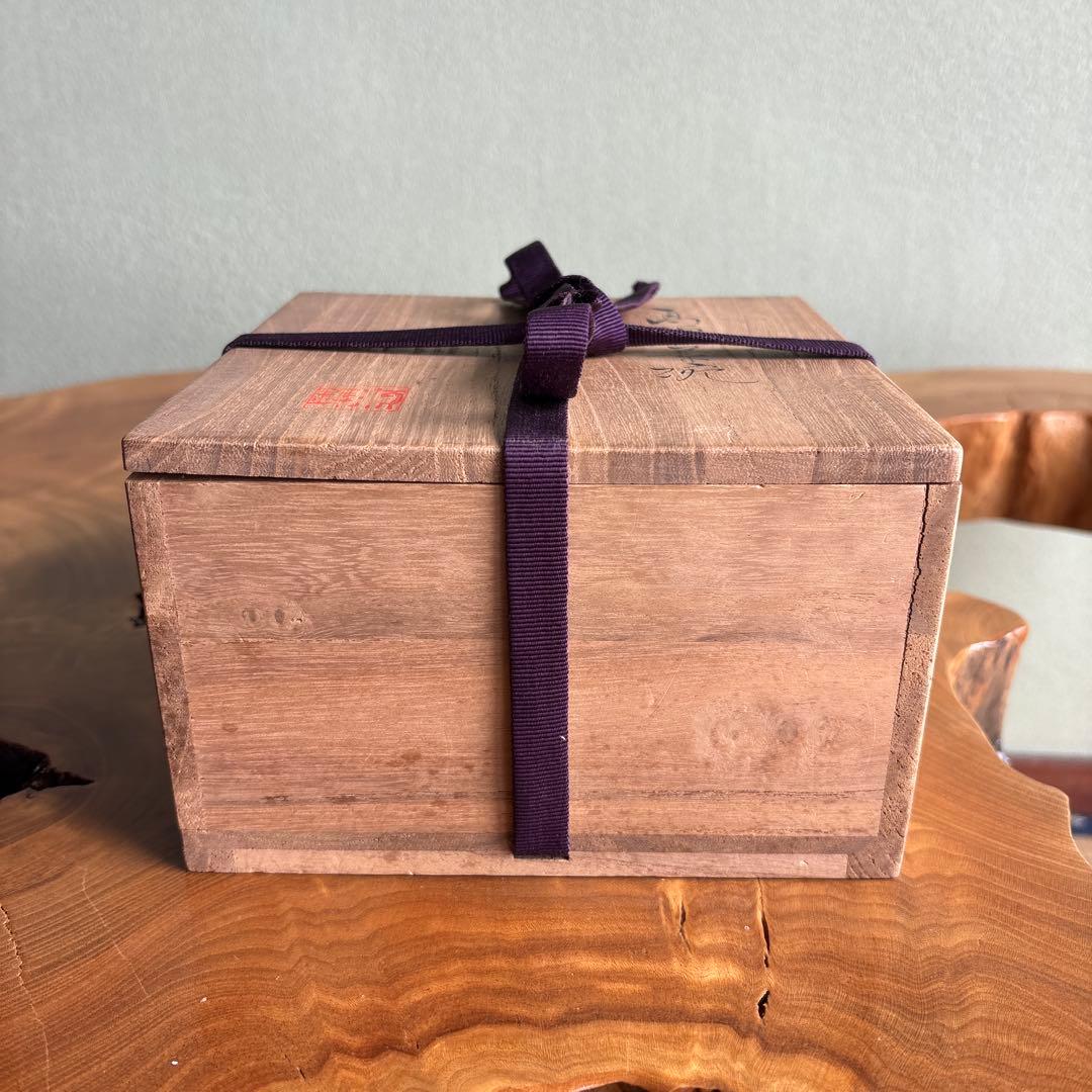 韓国人間文化財 池順鐸 高麗茶碗 平茶碗 抹茶碗 茶道具 共箱(166)