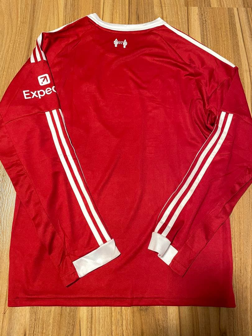 リバプールFC adidas 長袖シャツ Lサイズ レッド