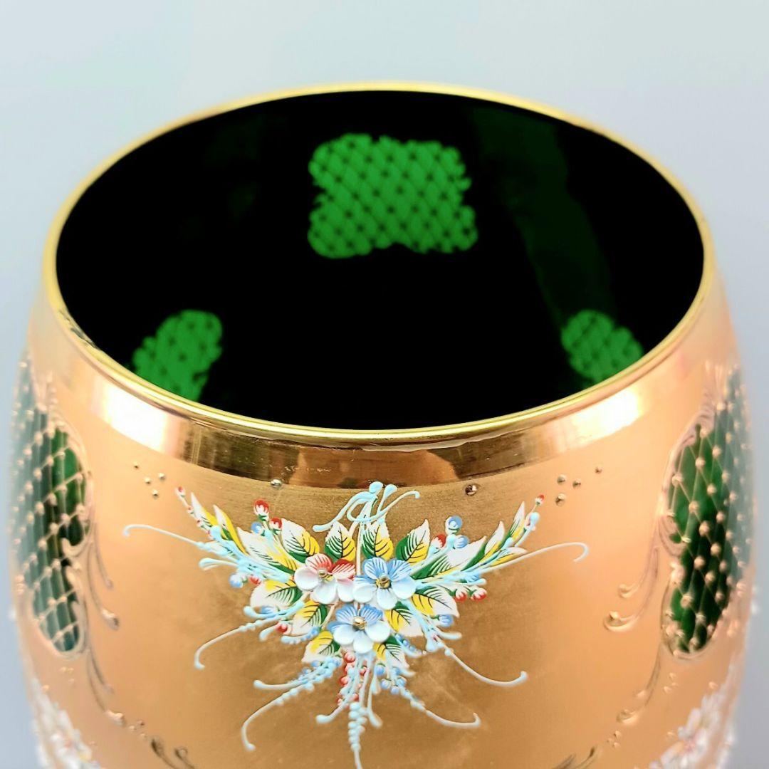 MURANO 特大 45.5㎝ ムラノ ハイエナメル ワイングラス 型 オブジェ