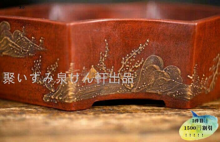 宜興多肉植物鉢 紫泥 盆栽鉢  植木鉢 紫砂の鉢V0Z