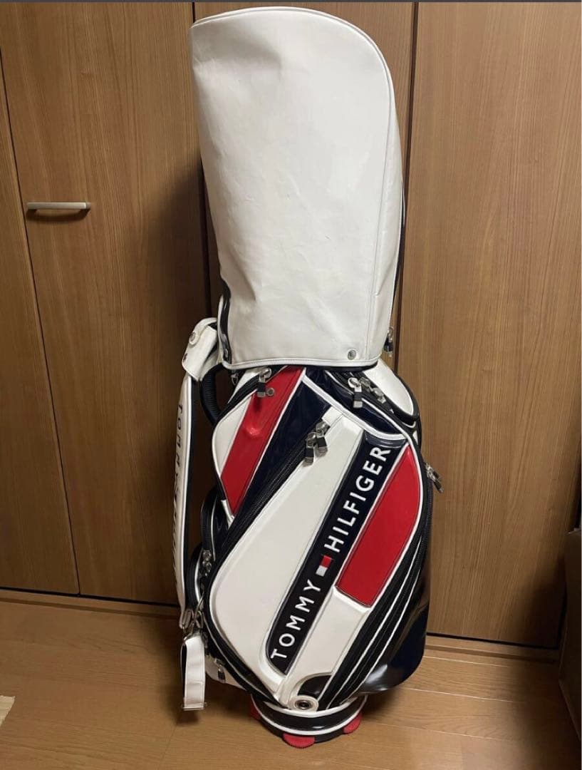 トミーヒルフィガー キャディバッグ +ヘッドカバーセット 中古品 送料無料