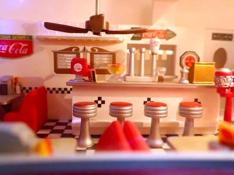 爆レア★絶版★コカコーラ ダンバリーミント アメリカンダイナー ジオラマクロック