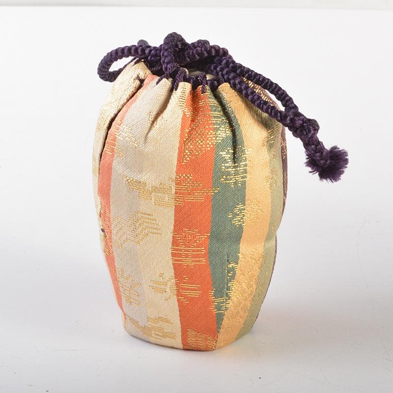 茶道具　備前焼　木村陶峰造　肩衝茶入　仕覆付　共箱　V　6616