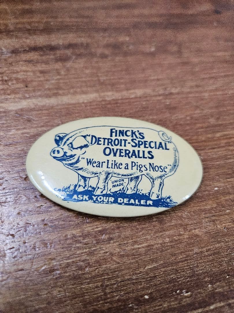 1910s FINCK’S POCKET MIRROR 楕円型 ポケットミラー