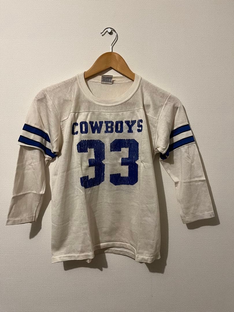 80sNFLアメフトフットボールシャツダラスカウボーイズ七分袖メッシュUSA