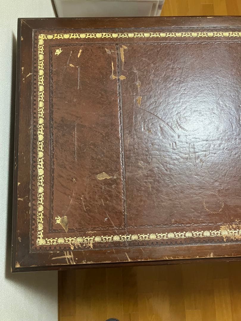 イギリス　アンティーク　机　ディスク　直接受け取りのみ