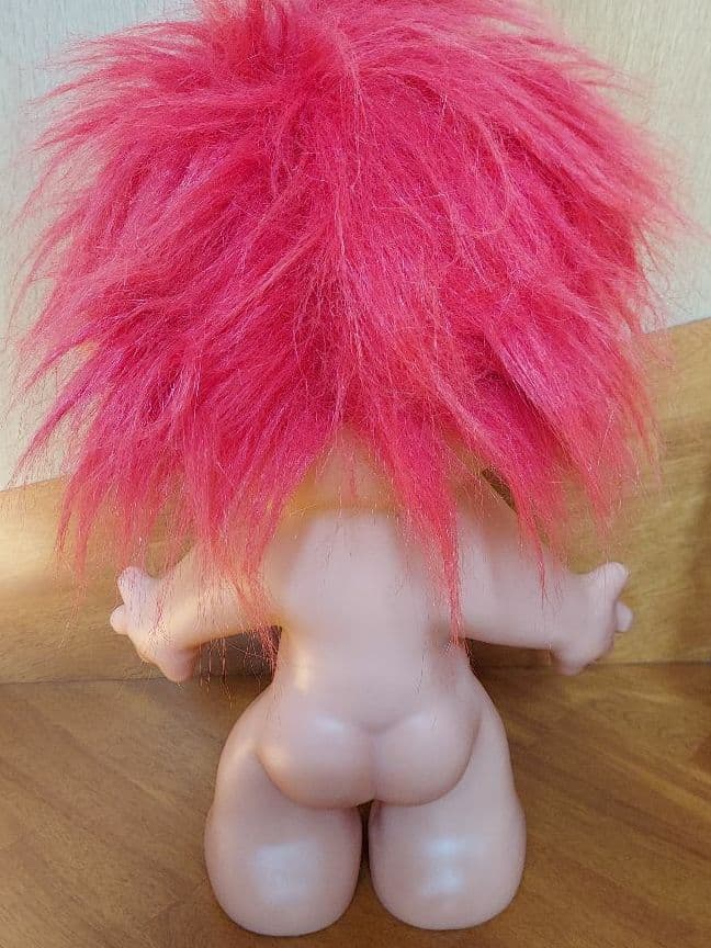 ビッグトロール人形　フィギュア　レッド　赤髪　レッドアイ　アメトイ　ヴィンテージ