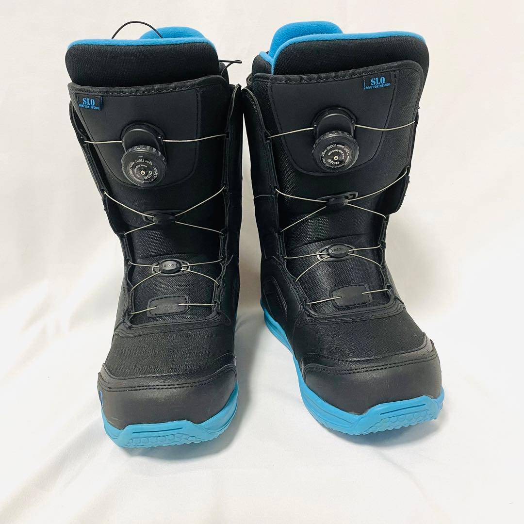 【未使用に近い】 SLQ スノーボードブーツ BOA 24.0/24.5 黒×青