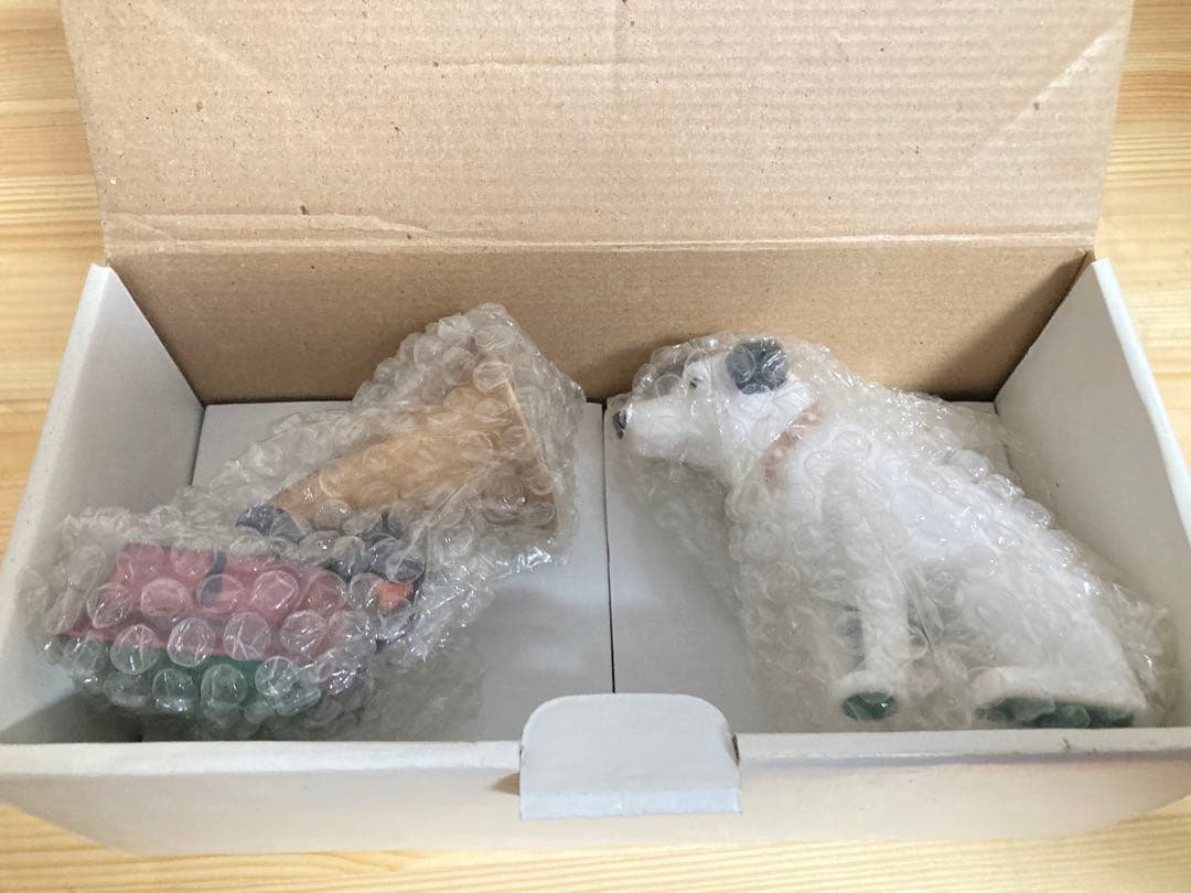 ☆ 超激レア！！ ビクター犬 ニッパー君 蓄音機 台座 3点セット 陶器製置物