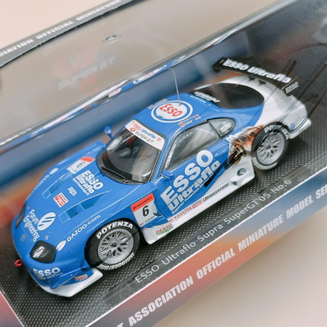 1/43 エブロ スープラ ESSO サイン入り 2005 脇阪寿一 飯田彰