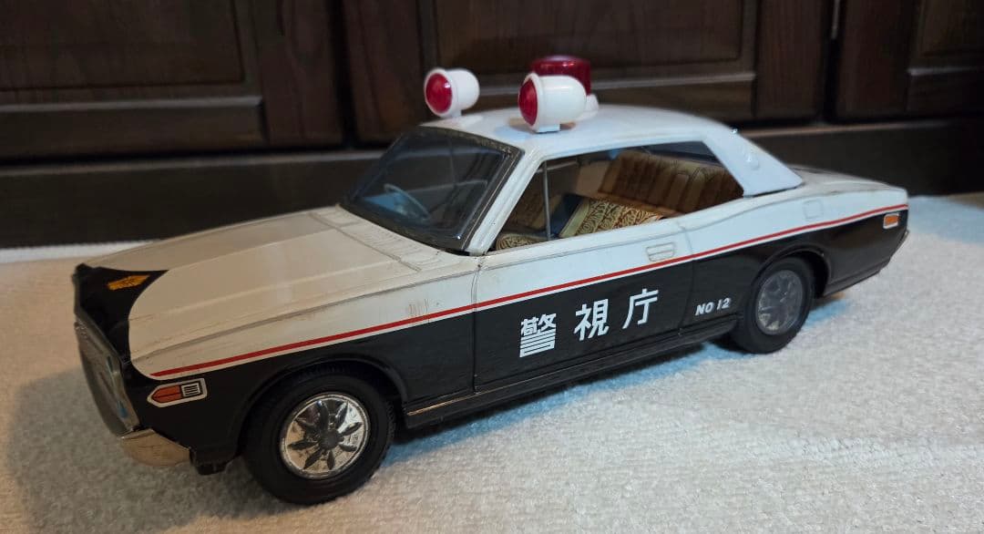 【年代物】【箱付】イチコー　グロリア　パトロールカー　ブリキ