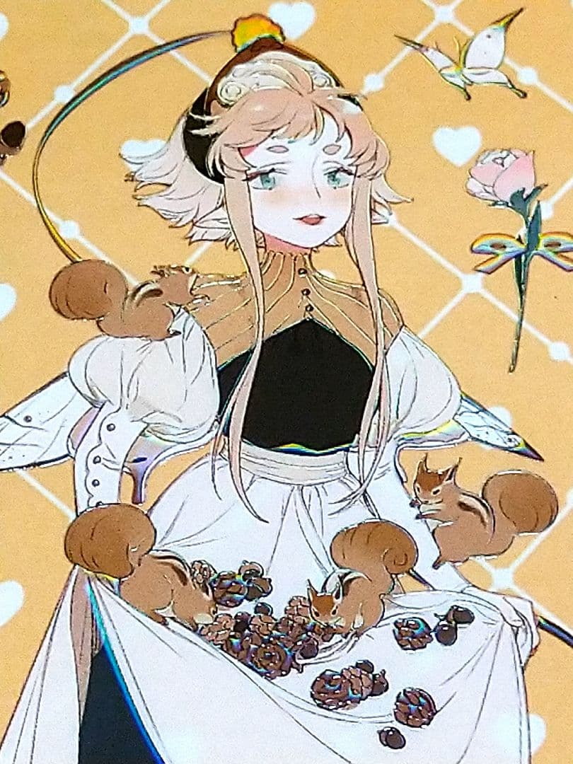 ✩のこり２✩J1038＃荒森精灵(炫彩)鲸落印象切り売り海外人物マステ女の子