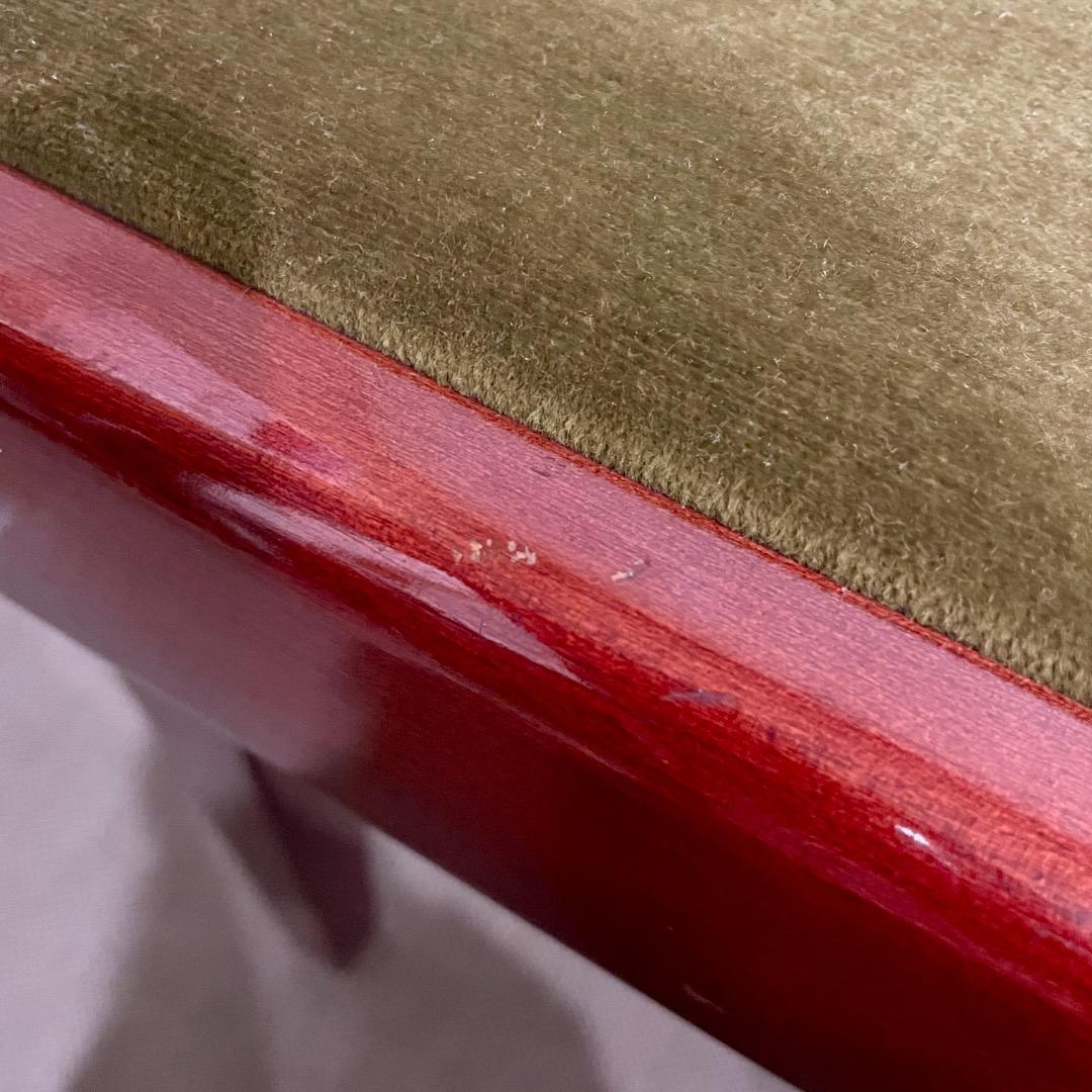 【手渡し限定】ディスカチャーチ？ ピアノ椅子 高低自在椅子 緑 茶 イタリア製