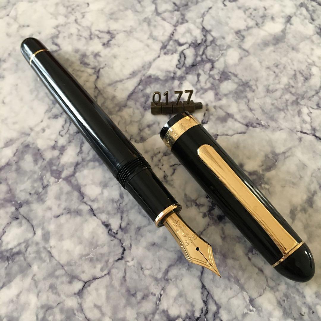 #0177 オーバーホール済み 万年筆 PLATINUMプラチナ 14k