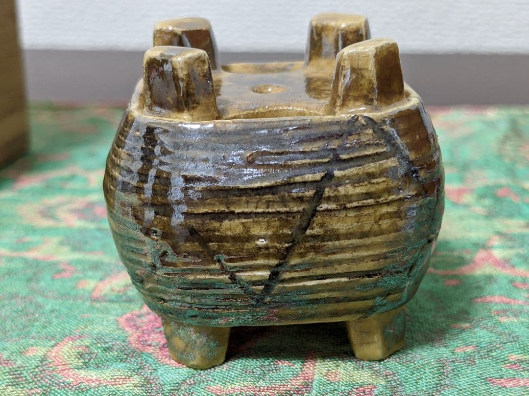 ⭐樂家 十三代 惺入 蓋置 共箱 茶道具 樂家 骨董品 アンティークコレクション