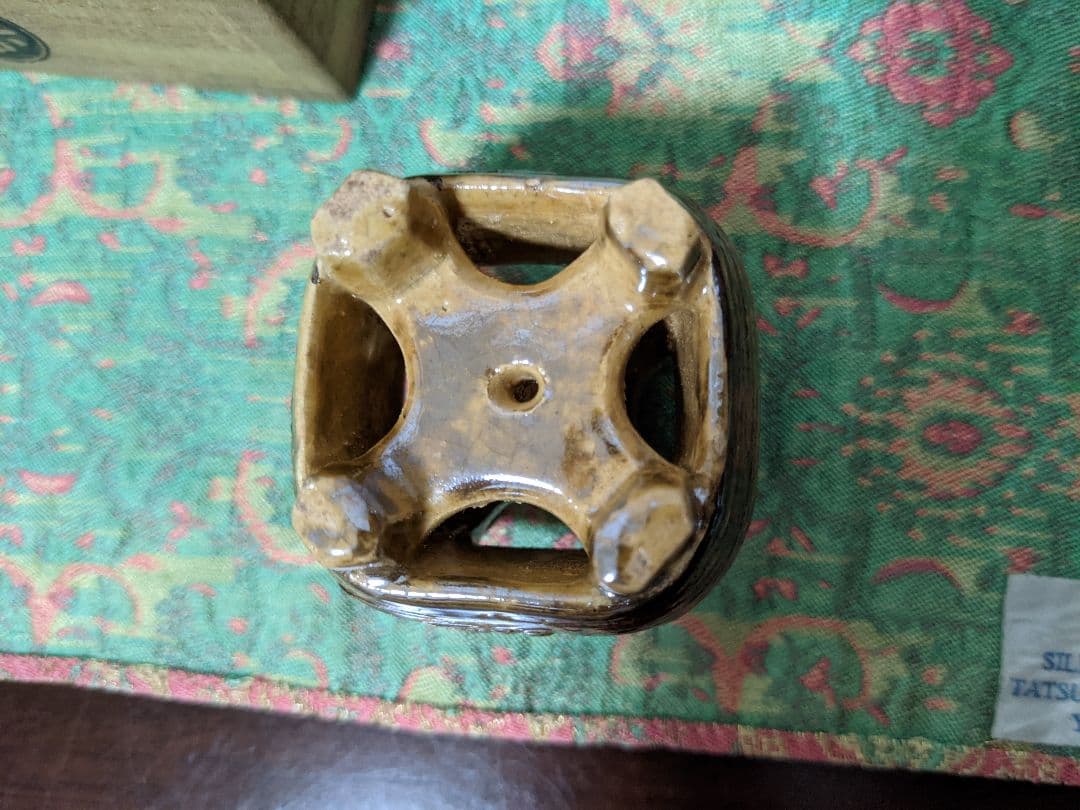 ⭐樂家 十三代 惺入 蓋置 共箱 茶道具 樂家 骨董品 アンティークコレクション