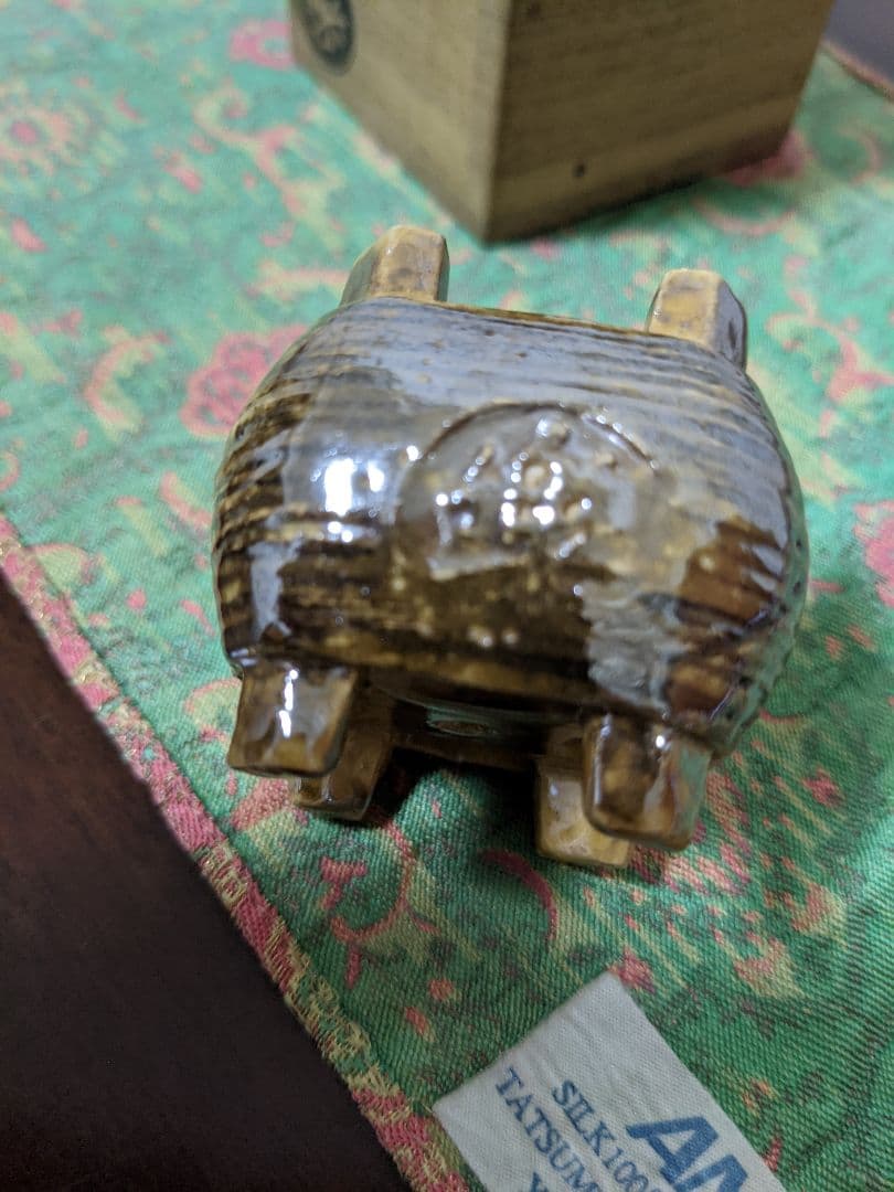 ⭐樂家 十三代 惺入 蓋置 共箱 茶道具 樂家 骨董品 アンティークコレクション