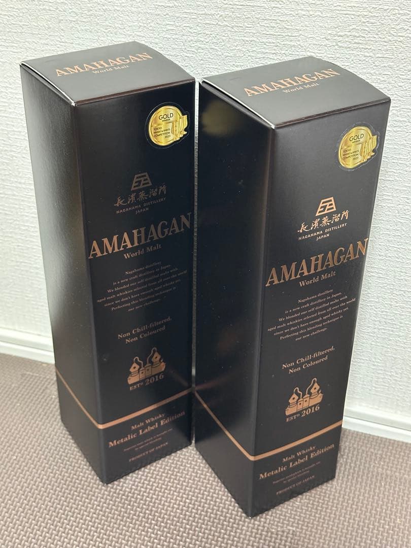 数量限定品 長濱蒸留所 アマハガン ワールドモルト メタリックラベル ウイスキー