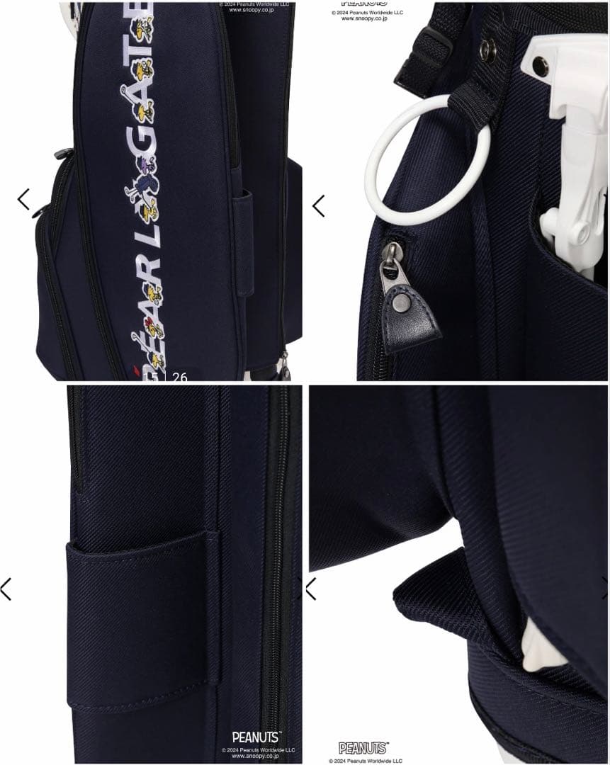 パーリーゲイツ SNOOPY スヌーピー スタンド式キャディバッグ ネイビー