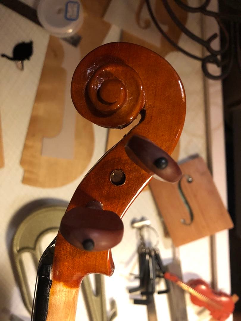 【駒&魂柱調整済】ノーラベル4/4中古バイオリン　型名製造年月日不明