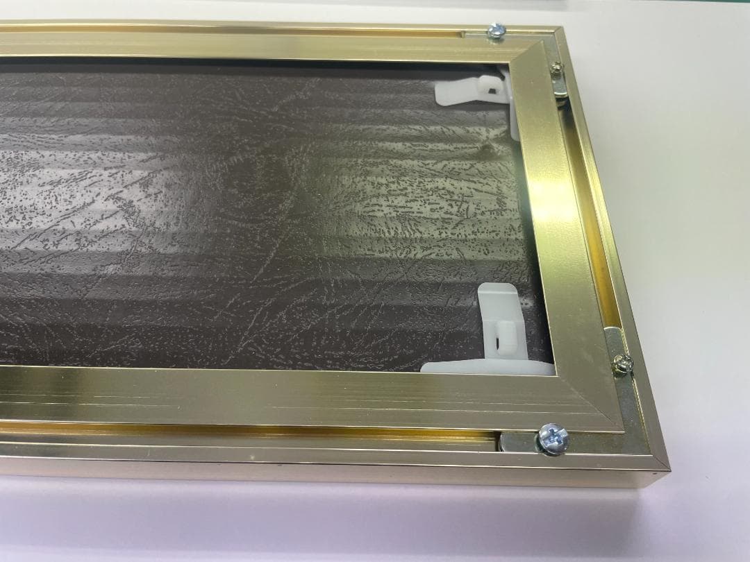 【新品・スタンド付き】高級アルミフレーム ゴールド 90×15cm・5枚セット