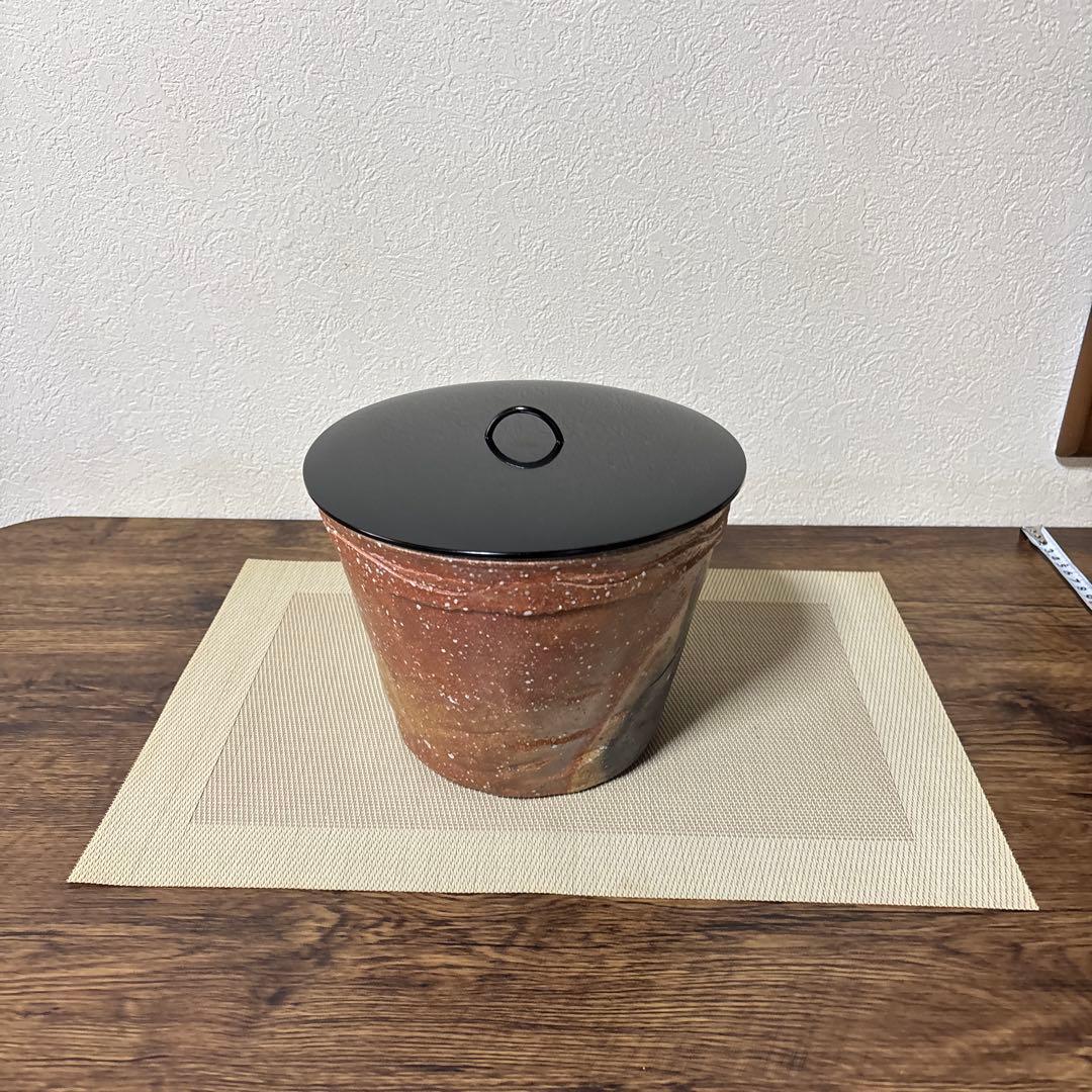 茶道具 水指 瑞峯 作 しがらき焼き