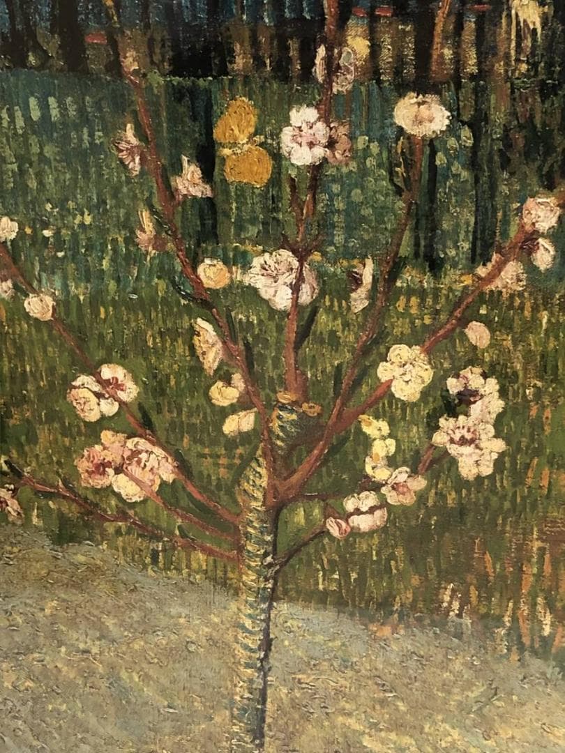 イタリア製　巨大絵画　ゴッホ『花咲くアーモンドの木』　額絵　絵画　アート　パネル