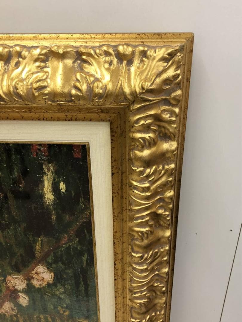 イタリア製　巨大絵画　ゴッホ『花咲くアーモンドの木』　額絵　絵画　アート　パネル