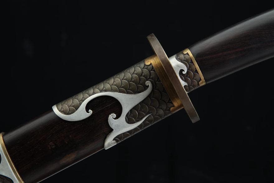 三色銅26寸火鱗神刀 模造刀 居合刀 武士道 武具 漢剣 唐刀 龍泉剣 手鍛造打