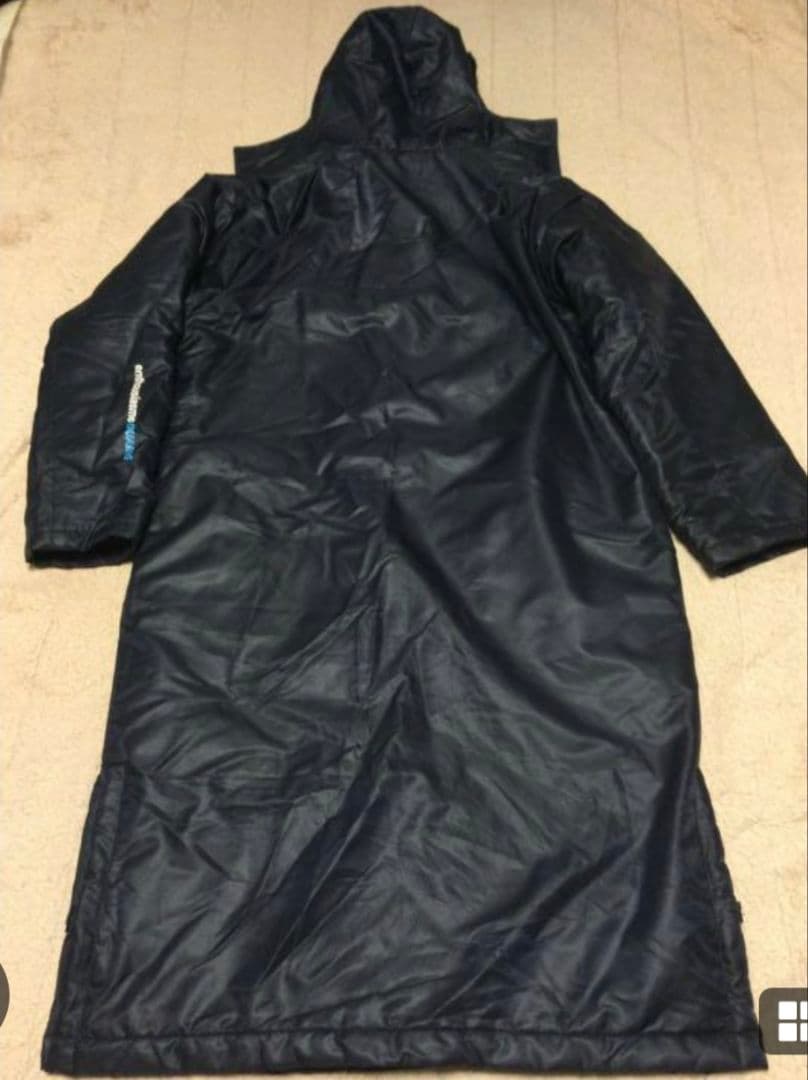 DUARIG デュアリグ 裏地ボア 中綿ベンチコート ネイビー系 Lサイズ