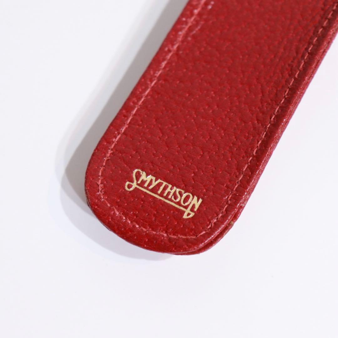 SMYTHSON ペンケース　万年筆ケース　レッド　美品