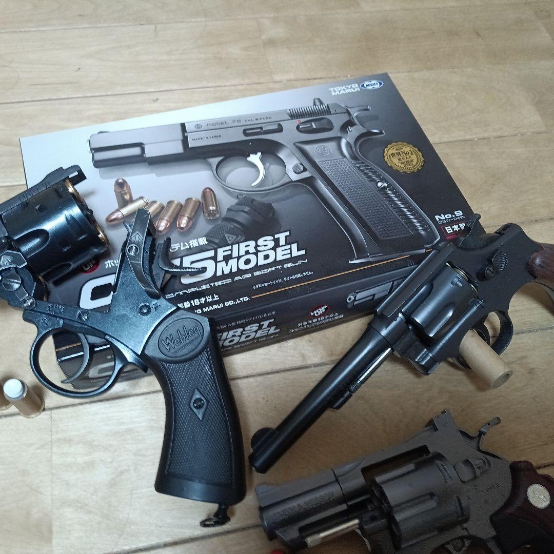 マルシンM−10-ガスガン、ウイック、スポンジ弾ウェブリーマルイトイガン。4点