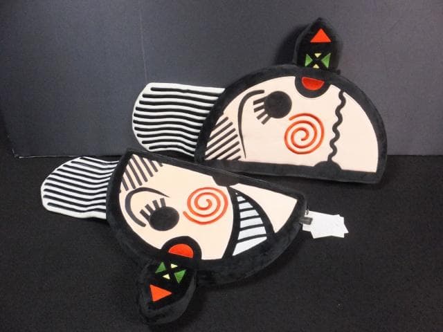 ラスト1点　現代美術 田名網敬一『グッズ ハテナちゃんクッション』1010D