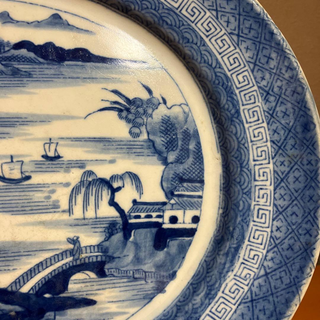 古伊万里　楕円皿　古美術